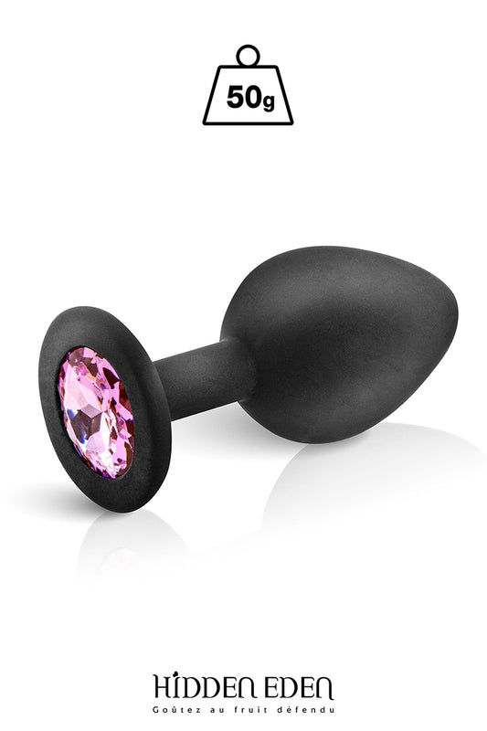 Plug bijou silicone noir M  - Hidden Eden